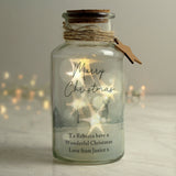 Personalised Merry Christmas LED Glass Jar: 5 - LED Lighting By Gift Moments
