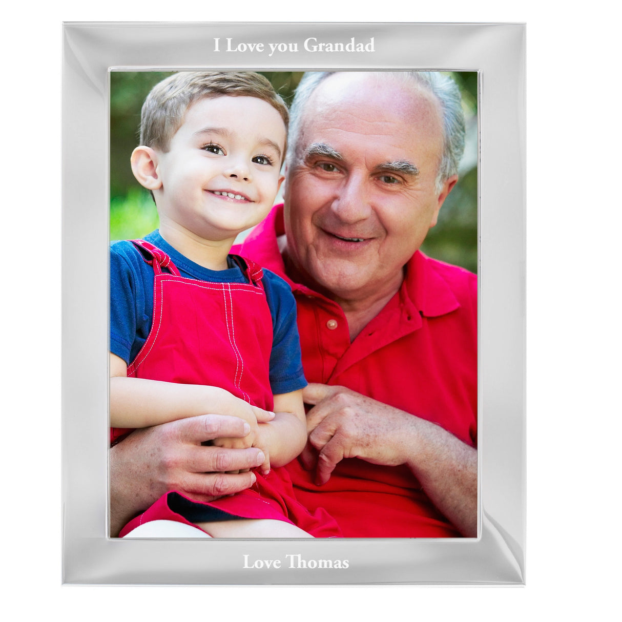 Personalised Any Message 10x8 Silver Photo Frame: 8 - Photo Frames By Gift Moments