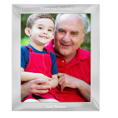 Personalised Any Message 10x8 Silver Photo Frame: 8 - Photo Frames By Gift Moments