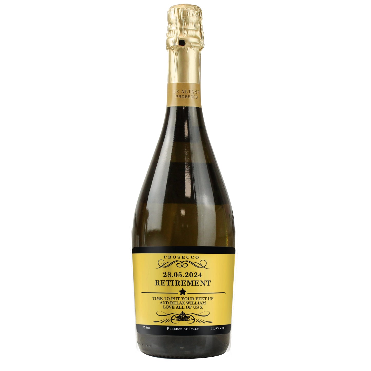 Personalised Any Message Bottle of Prosecco: 4 - Prosecco By Gift Moments