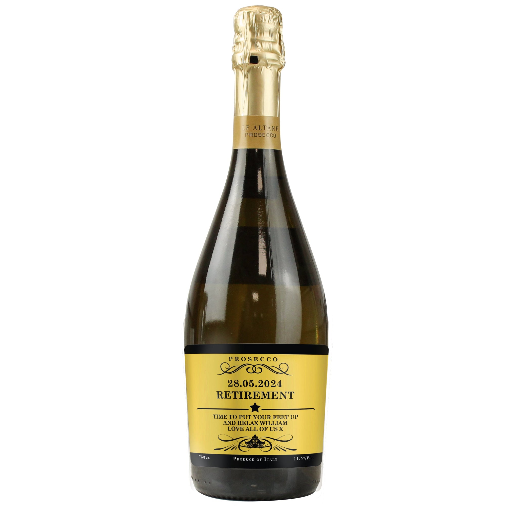 Personalised Any Message Bottle of Prosecco: 4 - Prosecco By Gift Moments