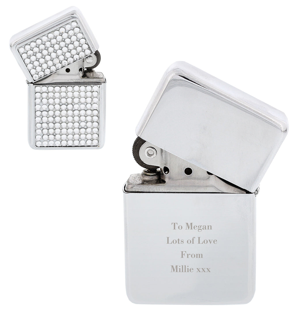 Personalised Any Message Diamante Lighter - Shop Smoking Accessories At Gift Moments - 2