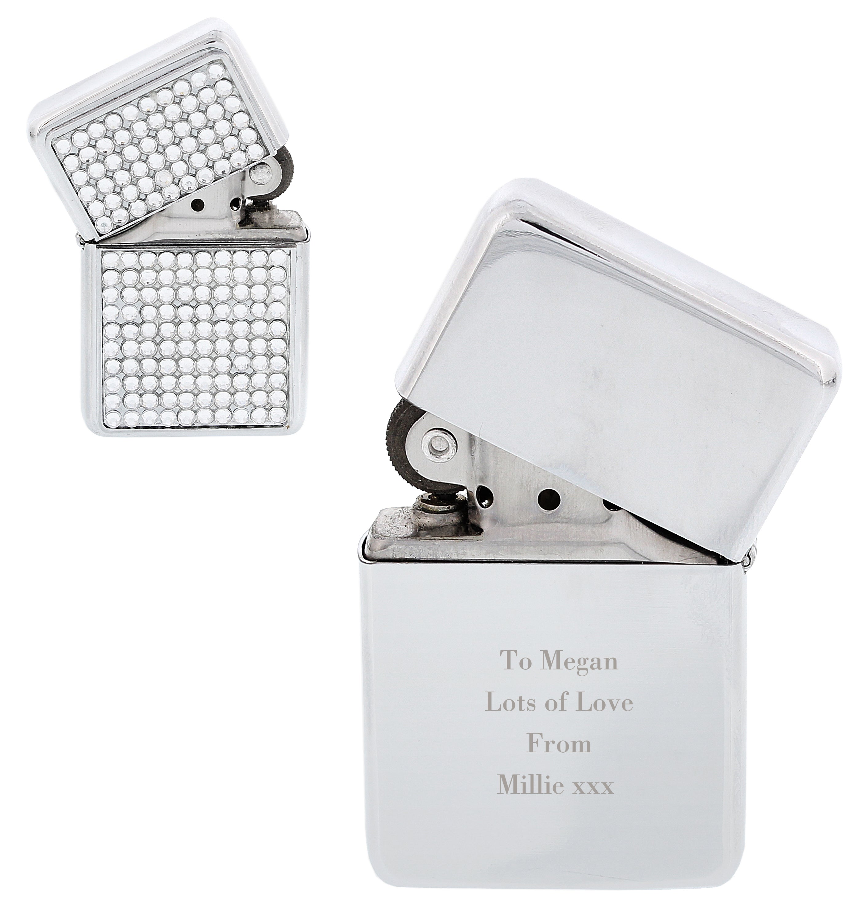Personalised Any Message Diamante Lighter - Shop Smoking Accessories At Gift Moments - 2