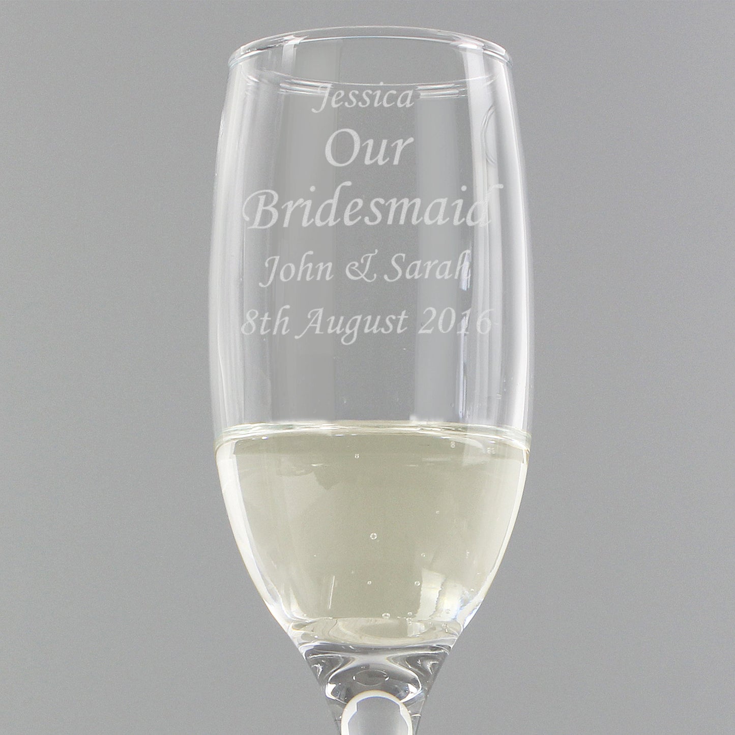 Personalised Message Flute: 2 - Champagne Flutes By Gift Moments