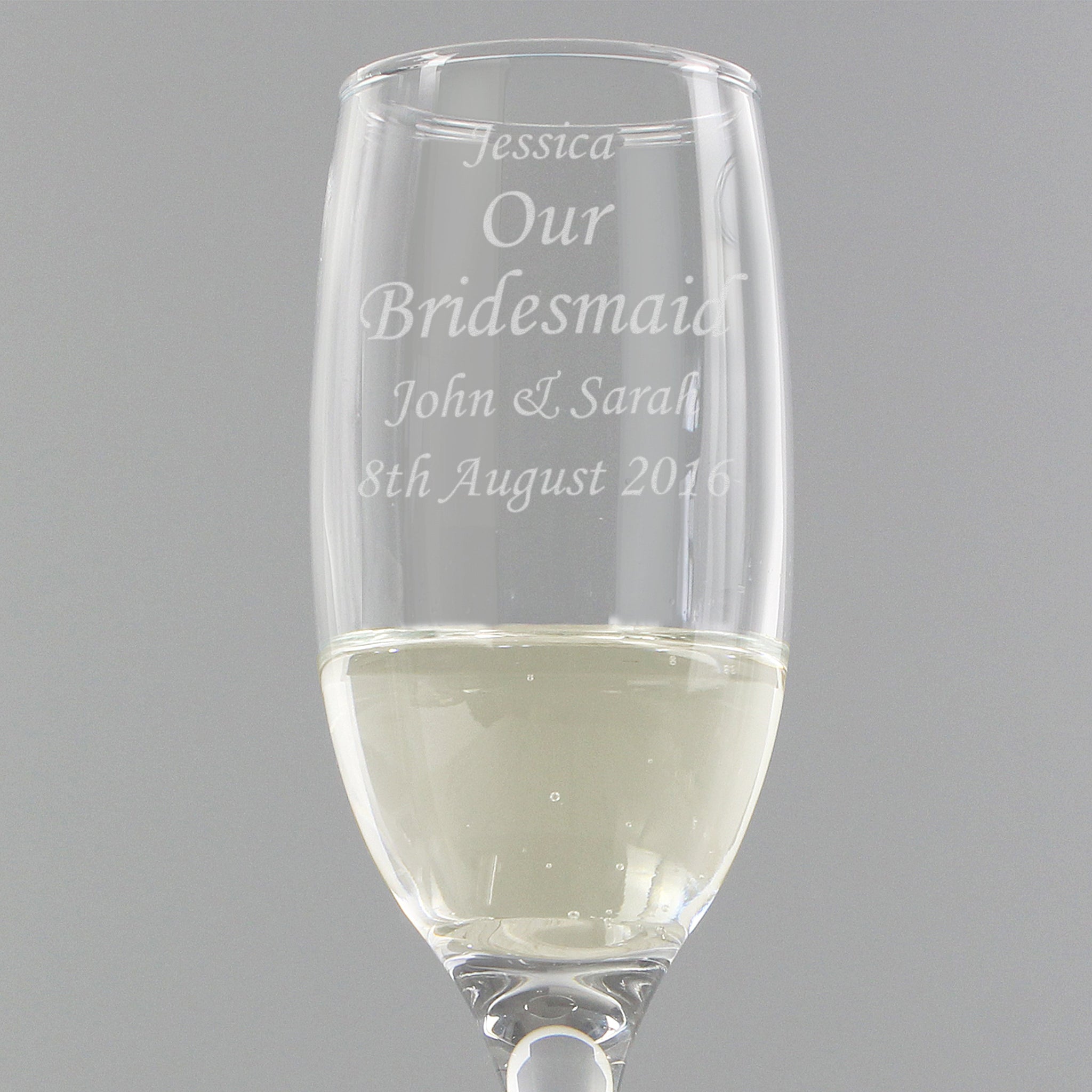 Personalised Message Flute: 2 - Champagne Flutes By Gift Moments