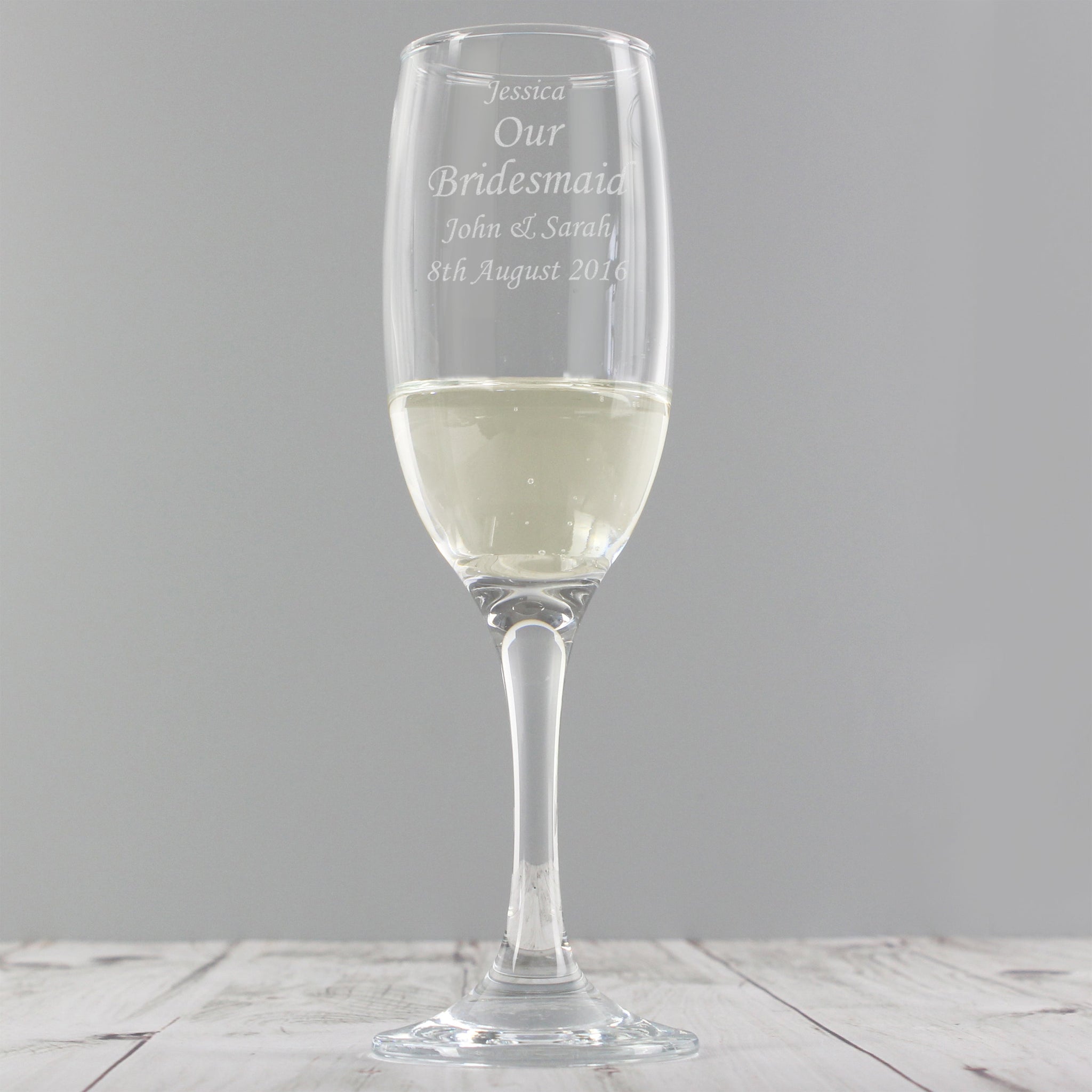 Personalised Message Flute: 3 - Champagne Flutes By Gift Moments