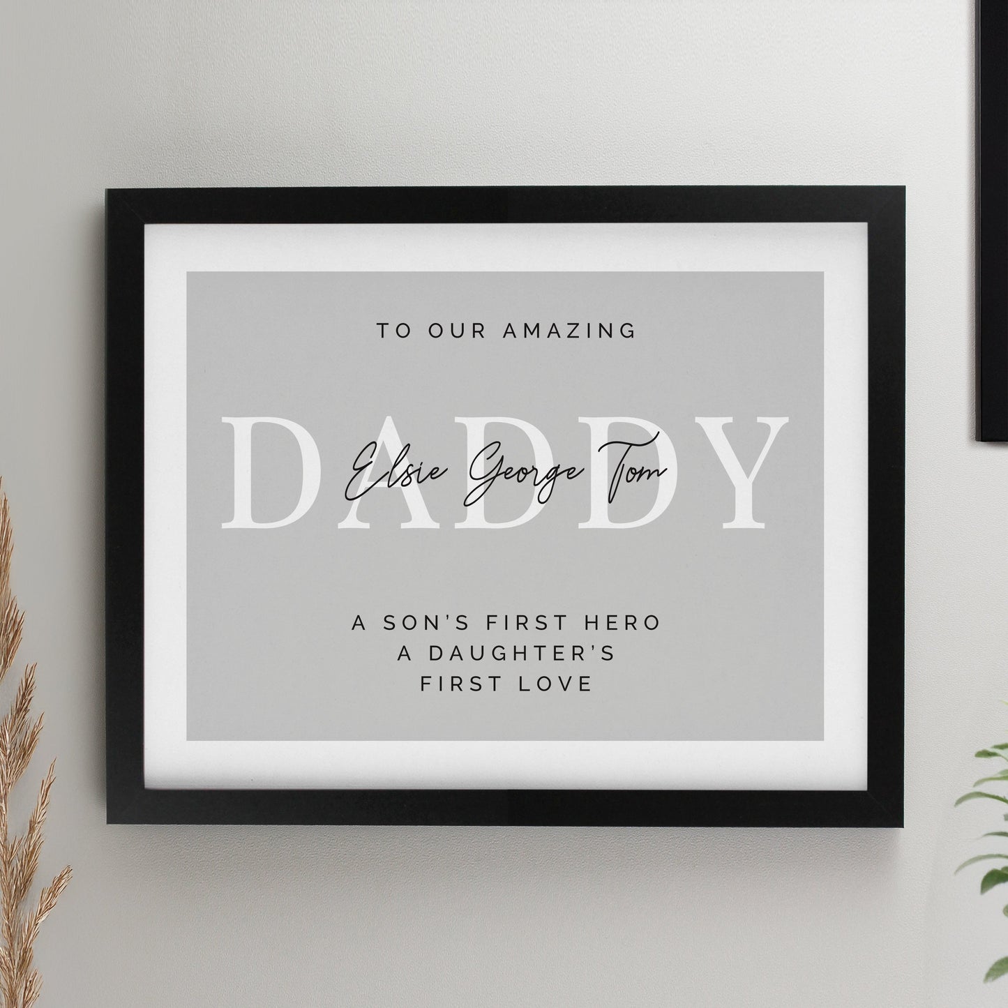 Personalised Message Framed Prints: 2 - Black - Framed Prints By Gift Moments