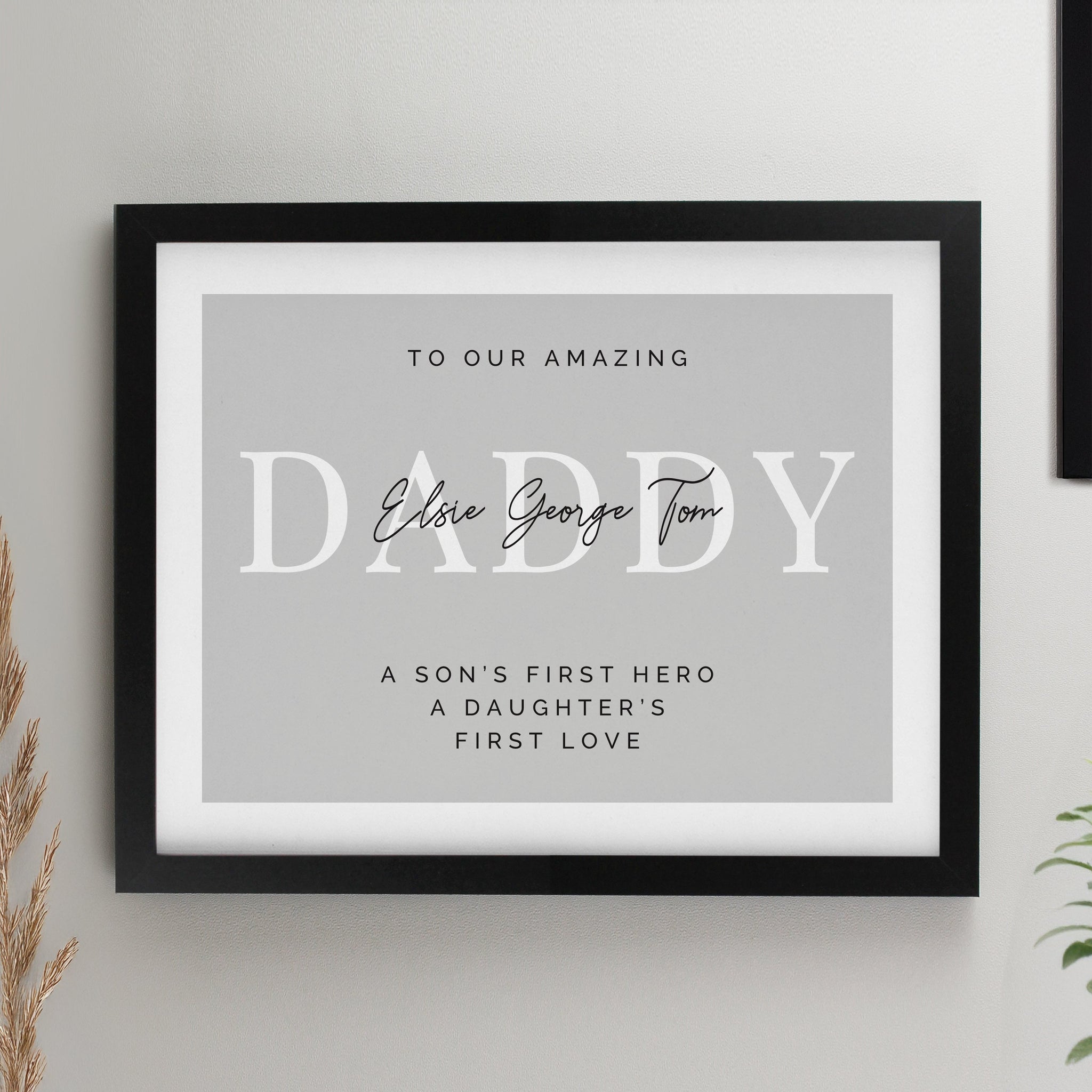 Personalised Message Framed Prints: 2 - Black - Framed Prints By Gift Moments