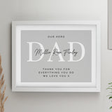 Personalised Message Framed Prints: 3 - White - Framed Prints By Gift Moments