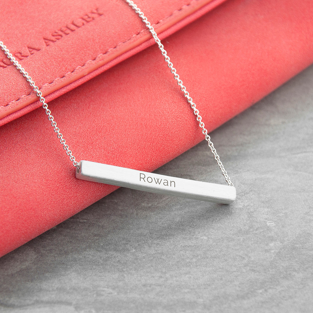 Personalised Message Horizontal Bar Necklaces: 5 - Necklaces By Gift Moments