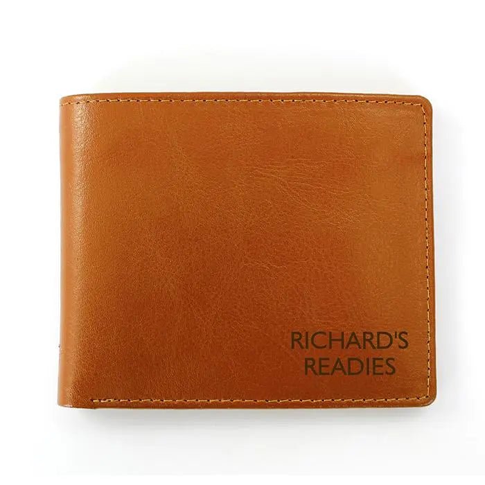 Personalised Message Leather Wallet: 4 - Wallets & Money Clips By Gift Moments