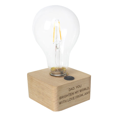 Personalised Message LED Bulb Table Lamp: 6 - LED Lighting By Gift Moments