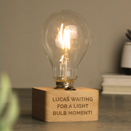 Personalised Message LED Bulb Table Lamp: 5 - LED Lighting By Gift Moments