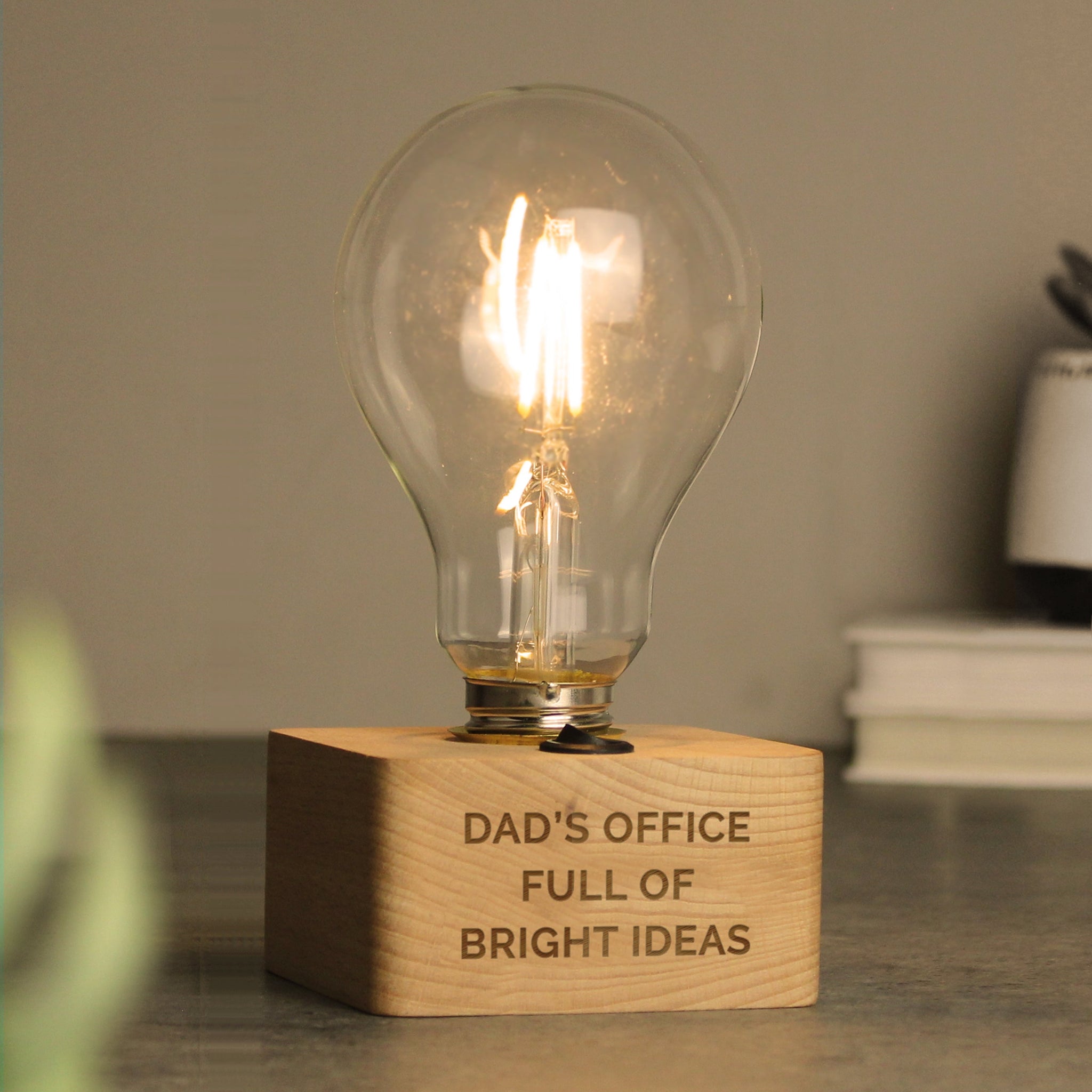Personalised Message LED Bulb Table Lamp: 3 - LED Lighting By Gift Moments