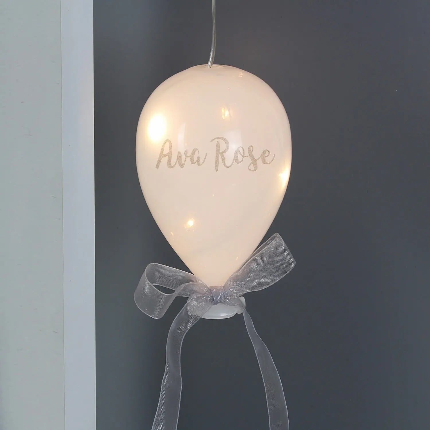Personalised Message LED Hanging Glass Balloon: 3 - LED Lighting By Gift Moments
