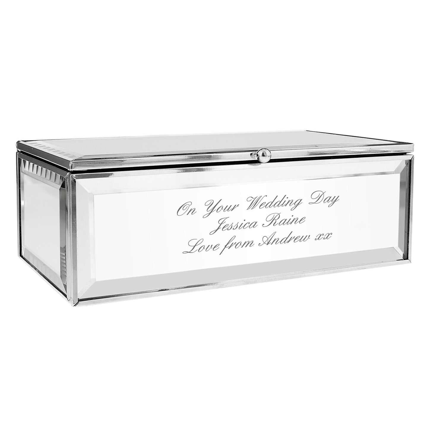 Personalised Any Message Mirrored Jewellery Box: 7 - Jewellery Boxes By Gift Moments