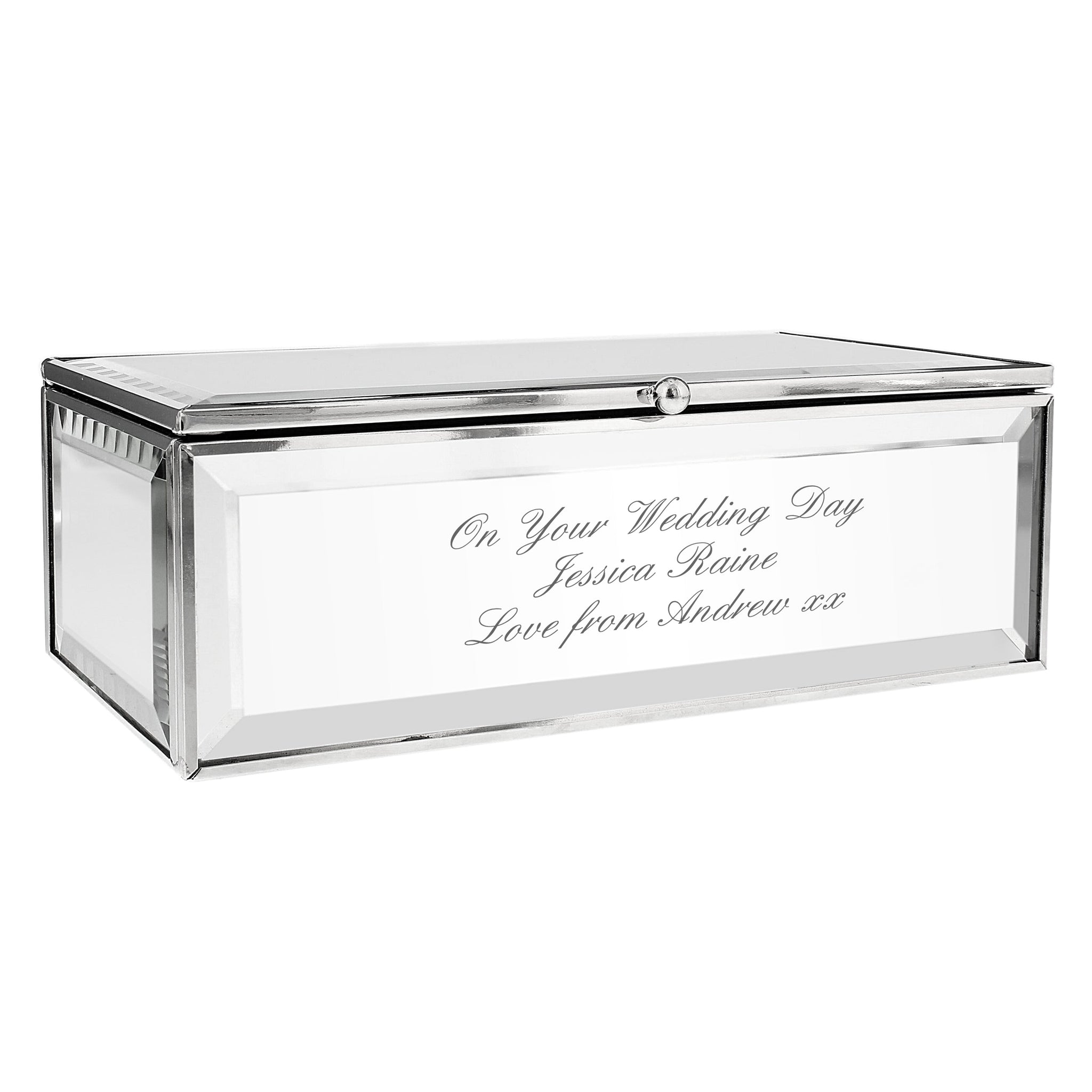 Personalised Any Message Mirrored Jewellery Box: 7 - Jewellery Boxes By Gift Moments