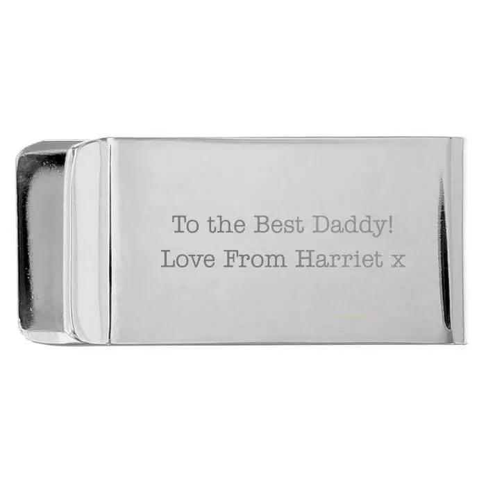 Personalised Any Message Money Clip: 5 - Wallets & Money Clips By Gift Moments
