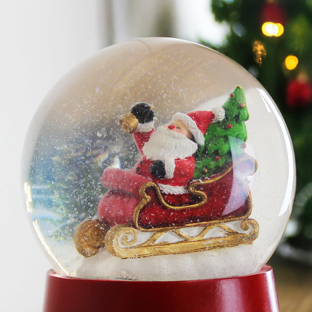 Personalised Message Musical Santa Globe: 4 - Snow Globes By Gift Moments