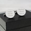 Personalised Any Message Round Cufflinks - Shop Cufflinks & Tie Slides At Gift Moments - 1
