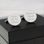 Personalised Any Message Round Cufflinks - Shop Cufflinks & Tie Slides At Gift Moments - 1