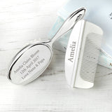 Personalised Message Silver Plated Baby Brush & Comb Set: 3 - Baby By Gift Moments