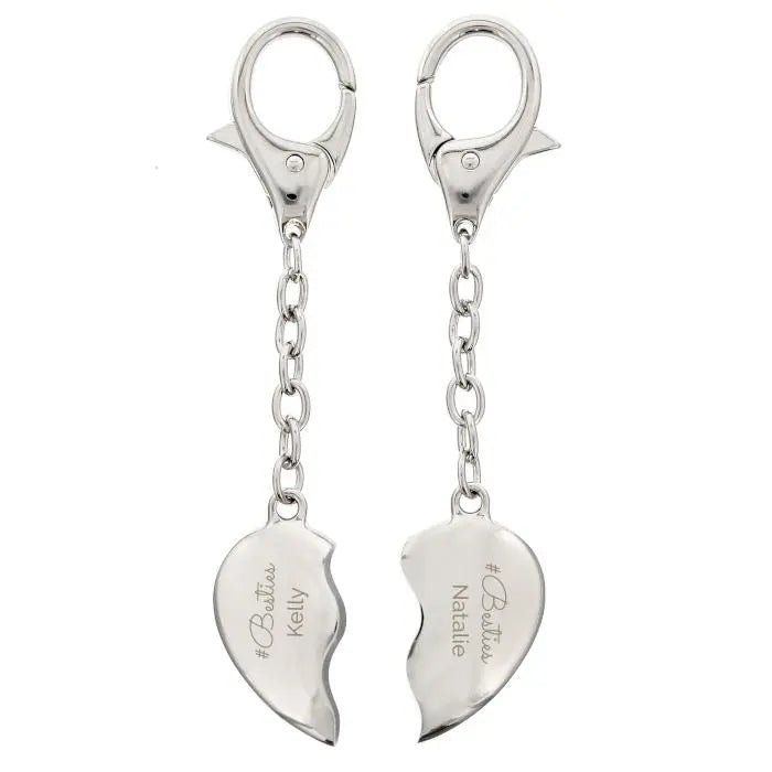 Personalised Any Message Two Hearts Keyring: 5 - Keyrings By Gift Moments