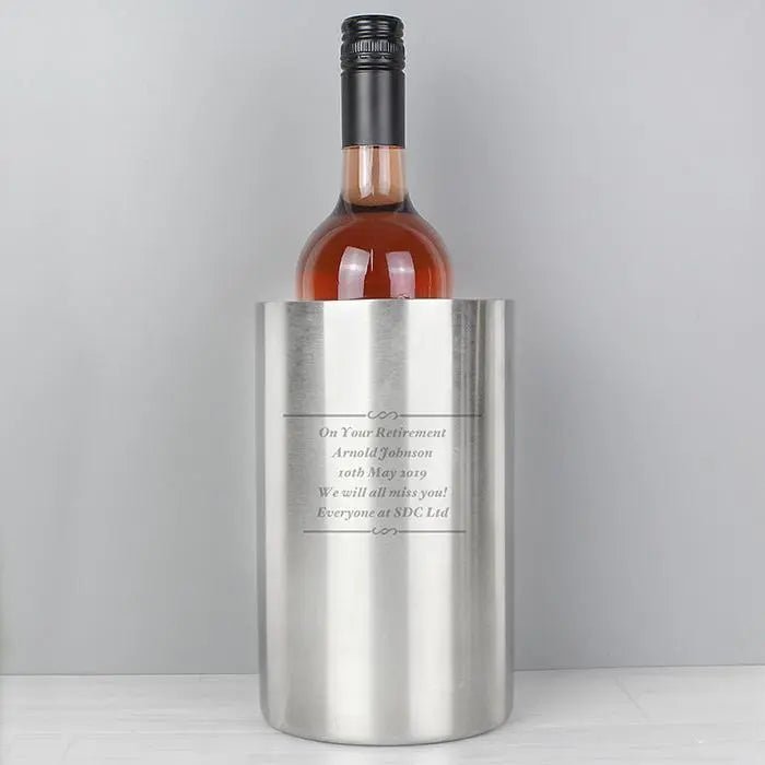 Personalised Any Message Wine Cooler: 1 - Barware By Gift Moments