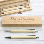 Personalised Any Message Wooden Pen & Pencil Box Set - Shop Pens & Pencils At Gift Moments - 11