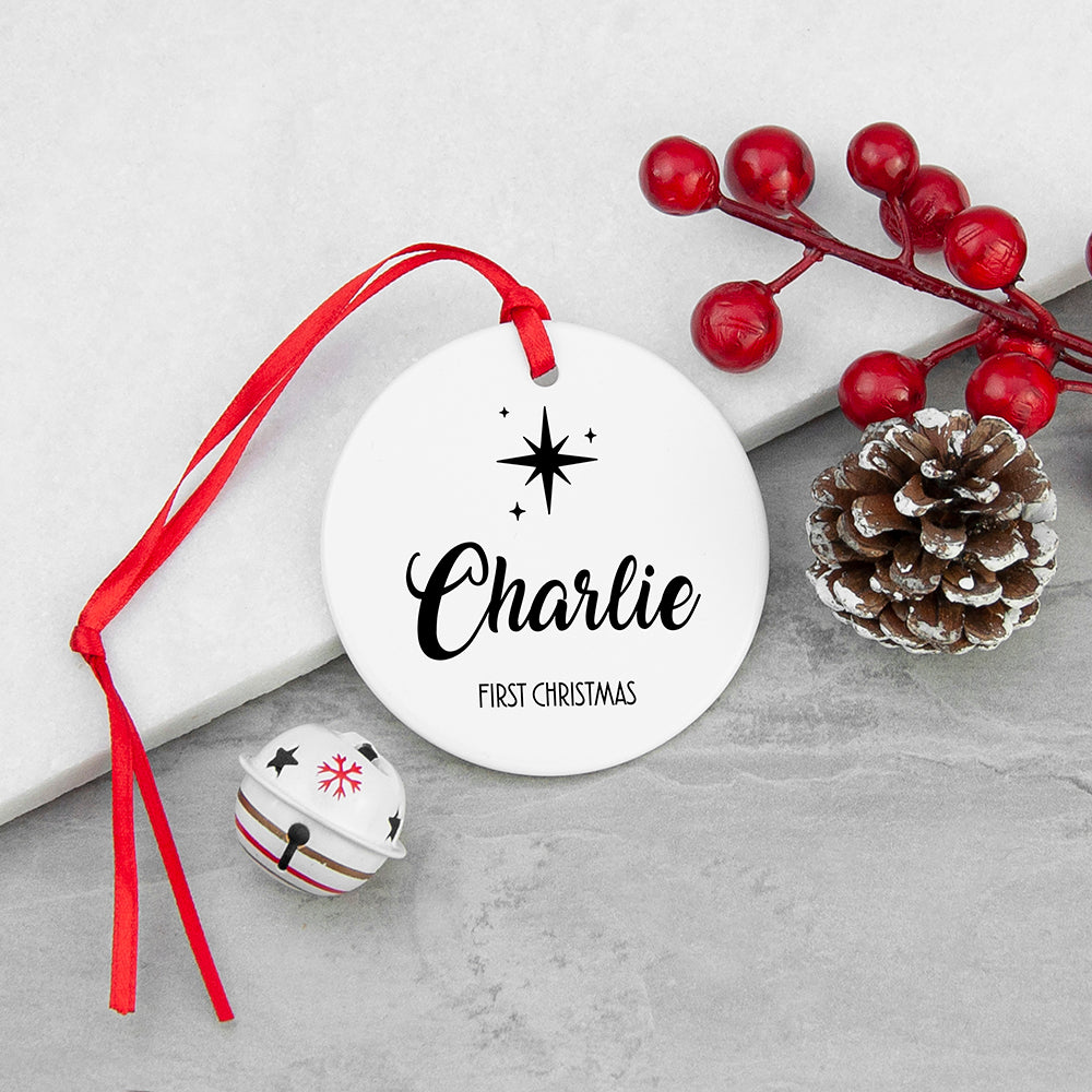 Personalised Minimalist Christmas Icon Ornament: 1 - Christmas Decorations By Gift Moments