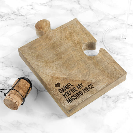 Personalised Jigsaw Bottle Coaster: 4 - Coasters By Gift Moments