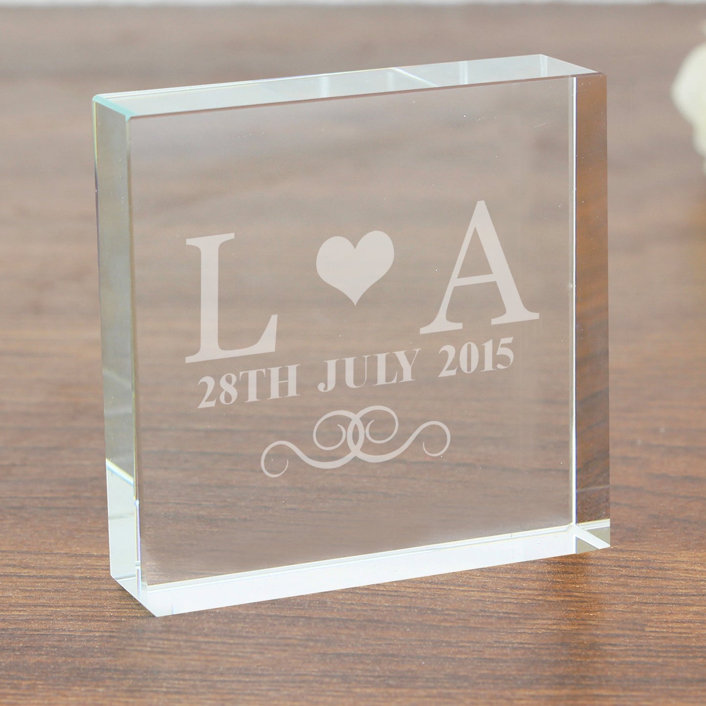 Personalised Monogram Crystal Token: 2 - Crystal Tokens By Gift Moments