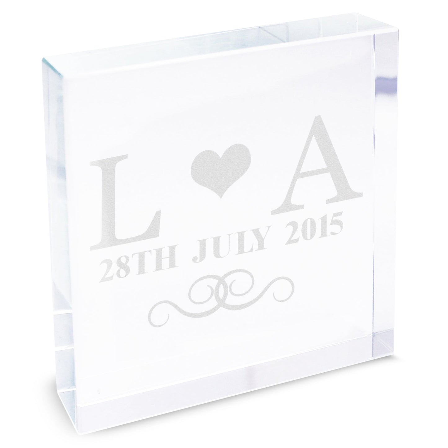 Personalised Monogram Crystal Token: 4 - Crystal Tokens By Gift Moments