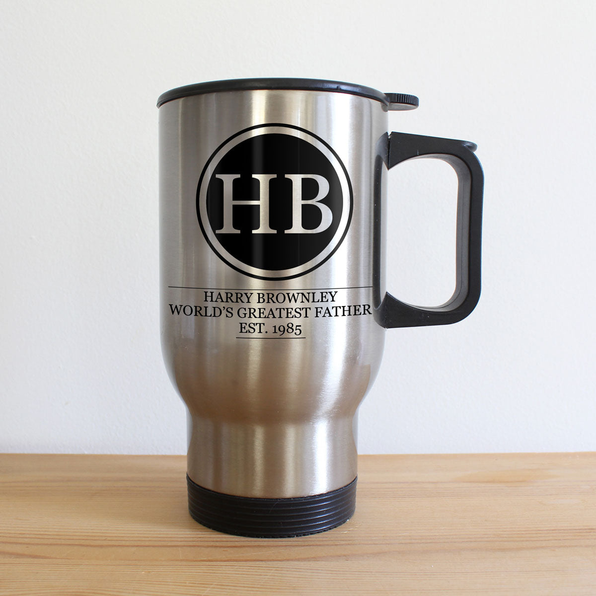 Personalised Monogram Mum/ Dad Travel Mug: 1 - Father - Travel Mugs By Gift Moments