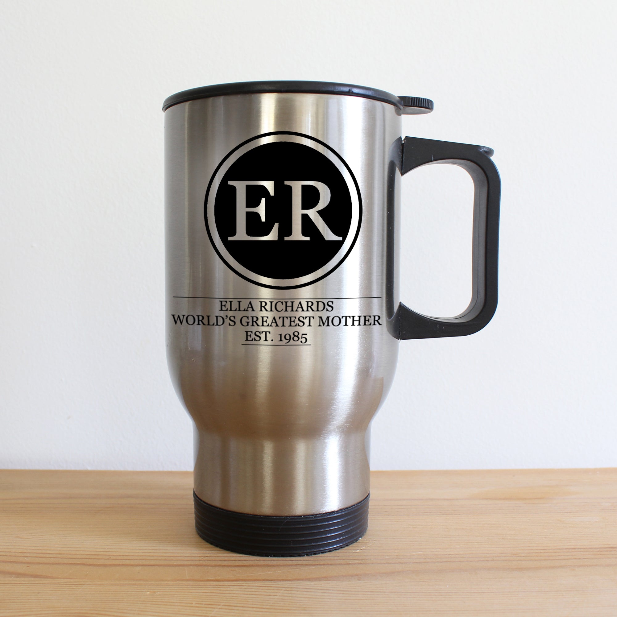 Personalised Monogram Mum/ Dad Travel Mug: 2 - Mother - Travel Mugs By Gift Moments