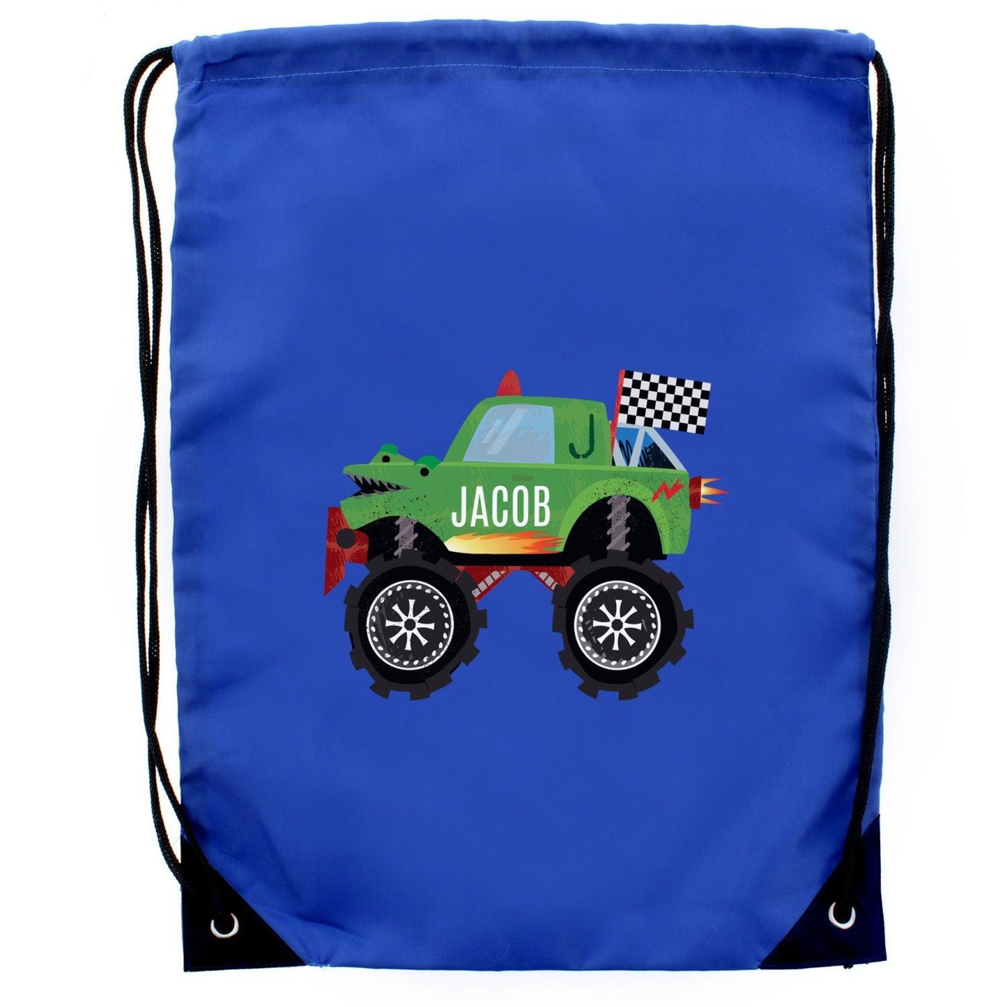 Personalised Monster Truck Blue Kit Bag: 3 - Kids Bags By Gift Moments