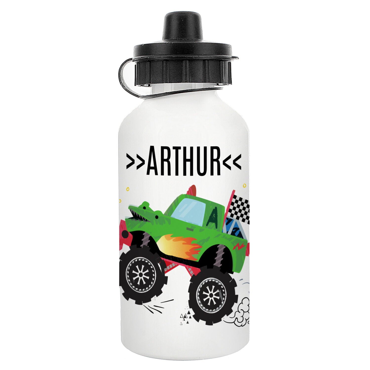 Personalised Monster Truck Drinks Bottle: 3 - Kids Bottles By Gift Moments