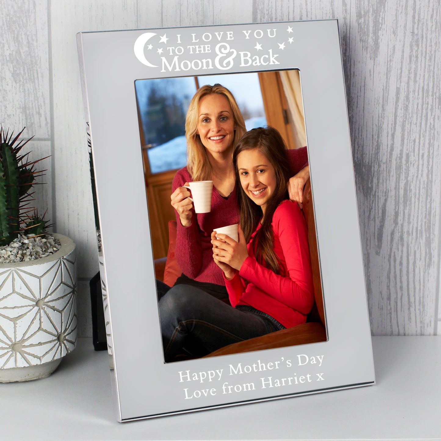 Personalised To the Moon and Back... 6x4 Silver Photo Frame: 3 - Photo Frames By Gift Moments