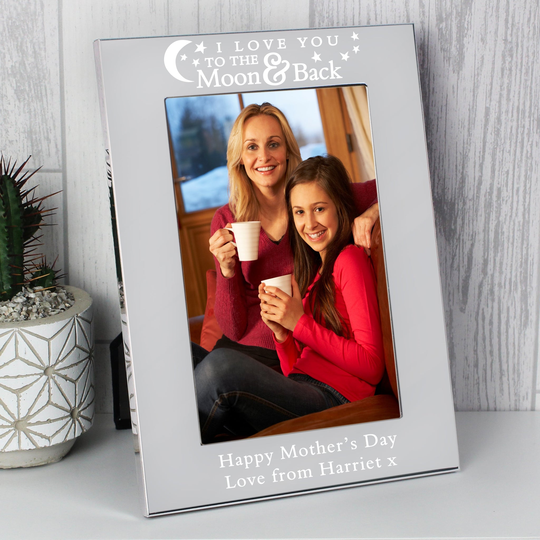 Personalised To the Moon and Back... 6x4 Silver Photo Frame: 3 - Photo Frames By Gift Moments