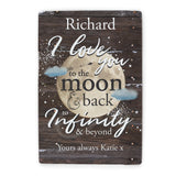 Personalised To the Moon & Back Metal Sign: 5 - Signs & Plaques By Gift Moments