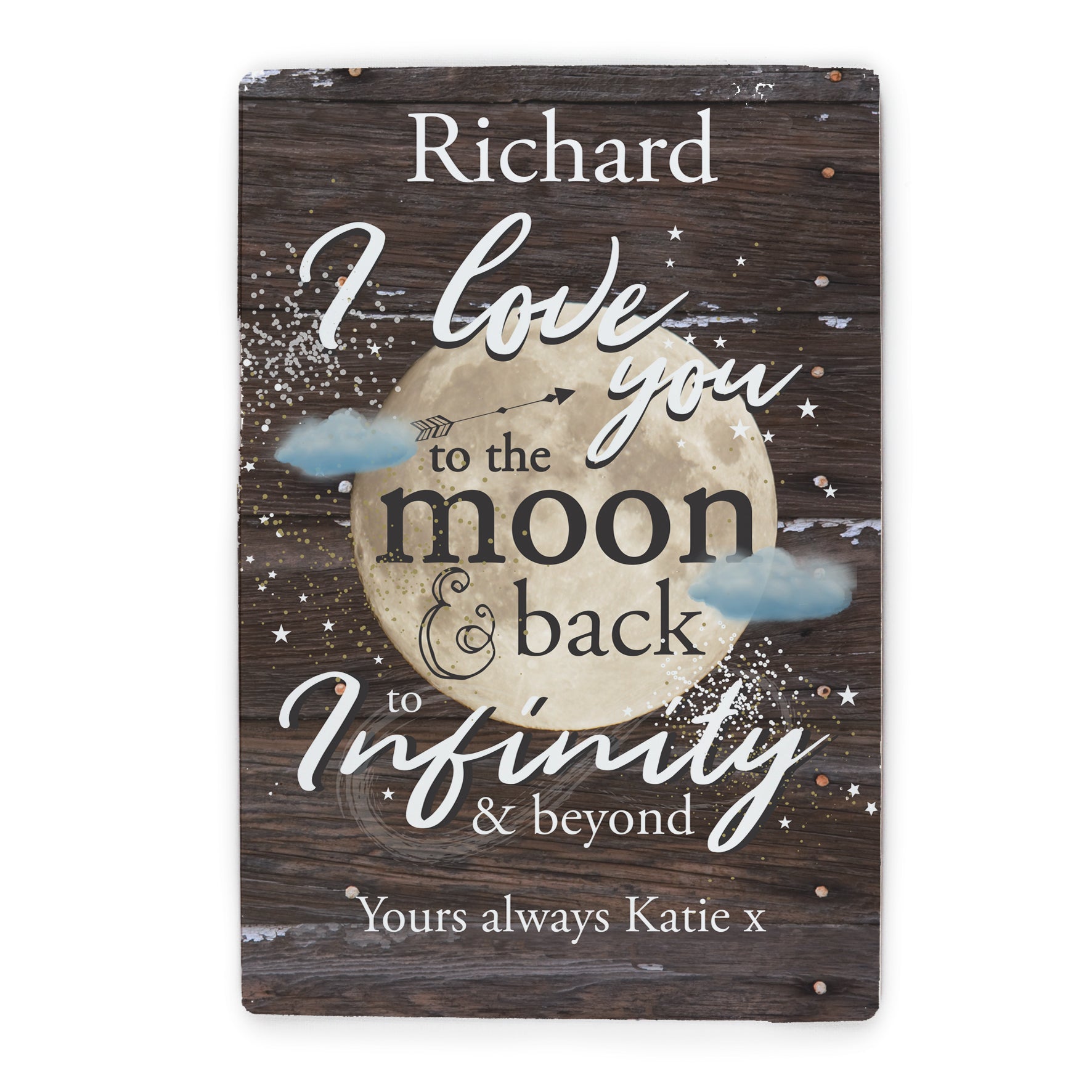 Personalised To the Moon & Back Metal Sign - Shop Signs & Plaques At Gift Moments - 5