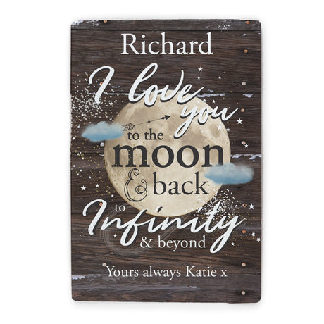 Personalised To the Moon & Back Metal Sign: 5 - Signs & Plaques By Gift Moments