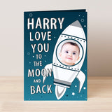 Personalised Moon & Back Photo Upload Card: 6 - Greeting Cards By Gift Moments