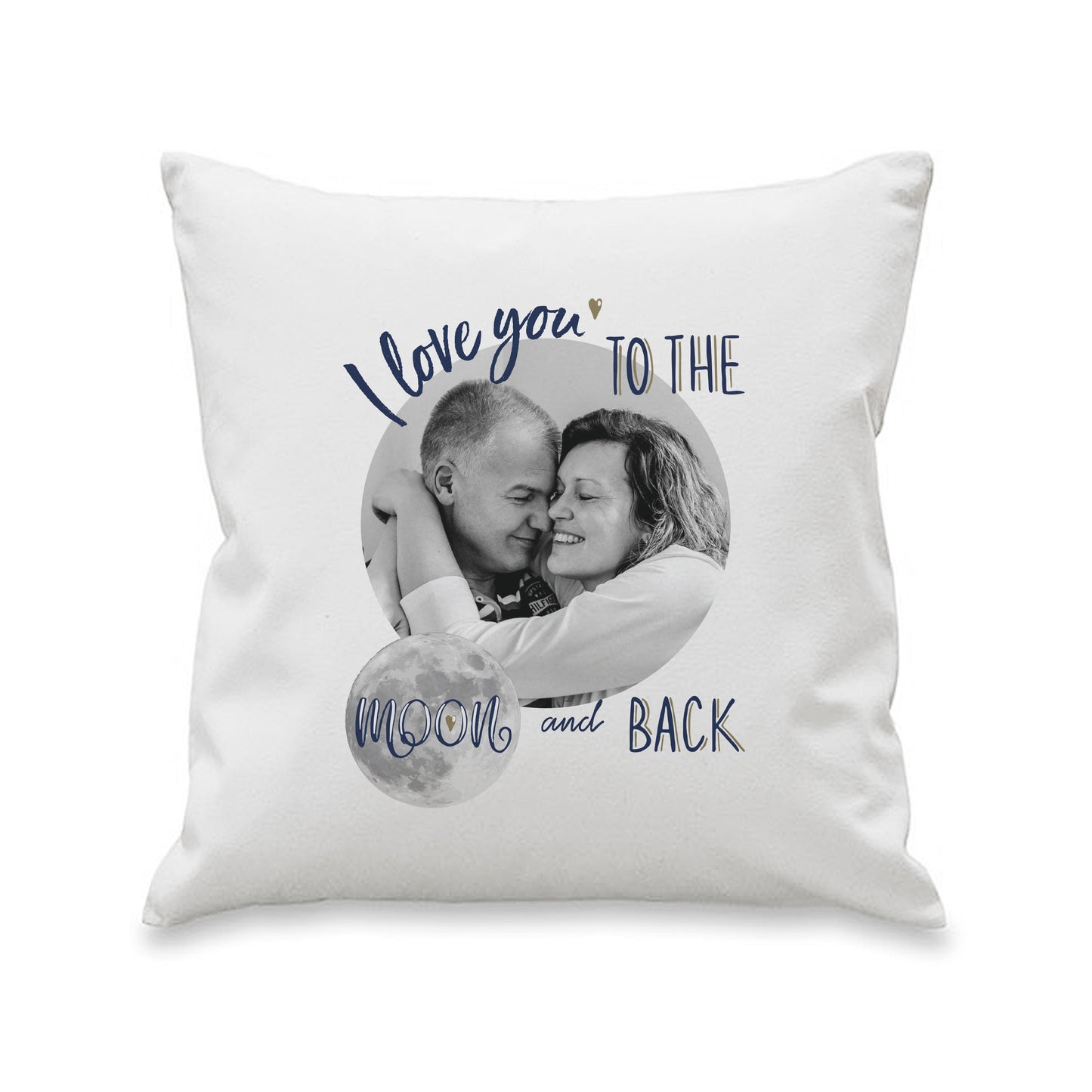 Personalised Moon & Back Photo Upload Cushion: 2 - Cushions By Gift Moments