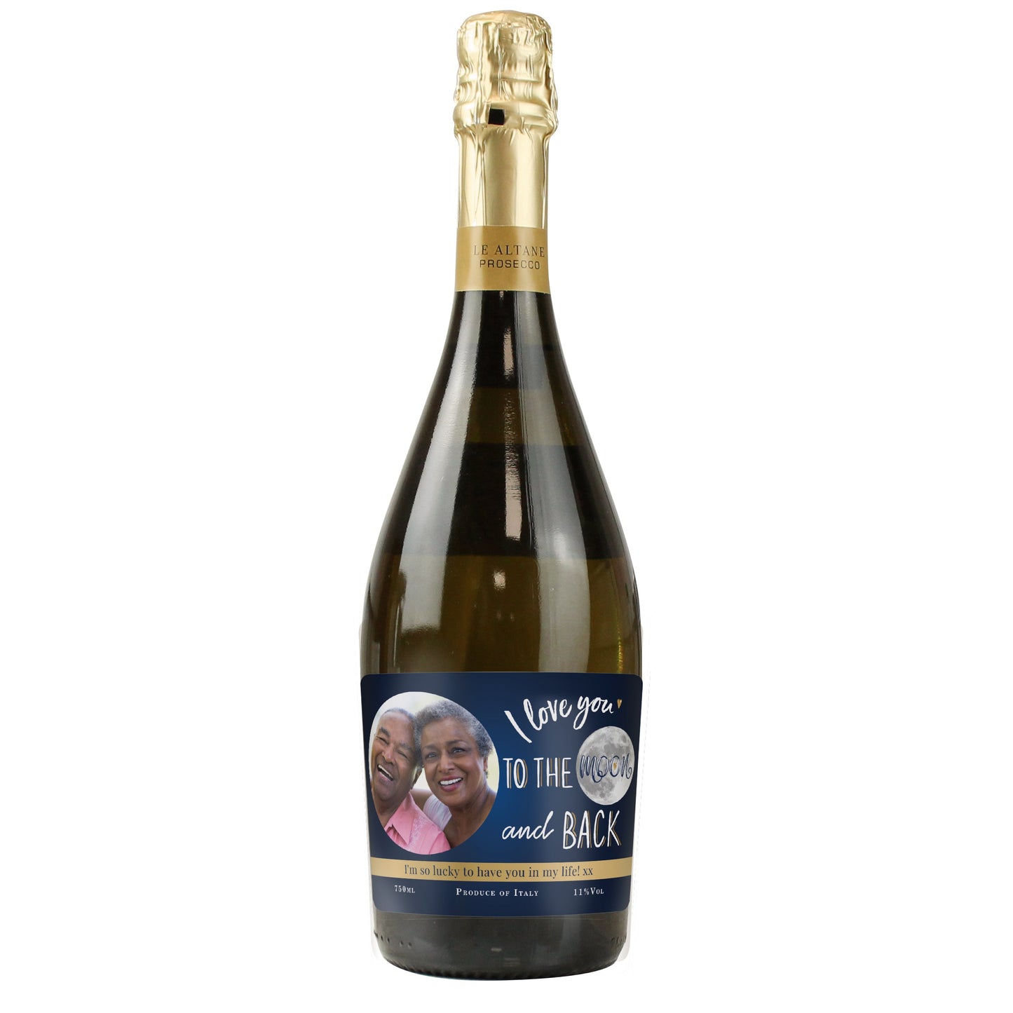 Personalised Moon & Back Photo Upload Prosecco: 4 - Prosecco By Gift Moments