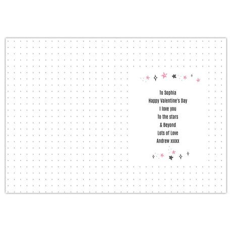 Personalised To The Moon & Back Pink Card: 3 - Greeting Cards By Gift Moments
