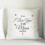 Personalised To The Moon & Back White Cushion: 2 - Cushions By Gift Moments