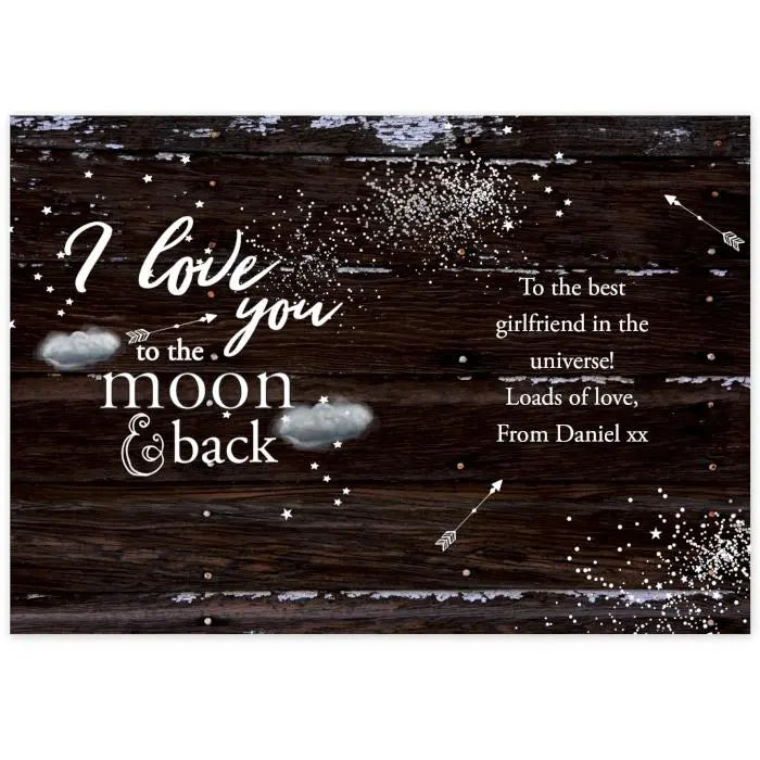 Personalised To the Moon & Infinity... Card: 4 - Greeting Cards By Gift Moments