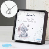 Personalised Moon & Stars Me To You Sentiment Silver Tone Necklace and Box: 2 - Necklaces