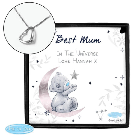 Personalised Moon & Stars Me To You Sentiment Silver Tone Necklace and Box: 4 - Necklaces